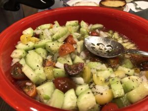 Read more about the article Cucumber, Tomato and Onion Salad